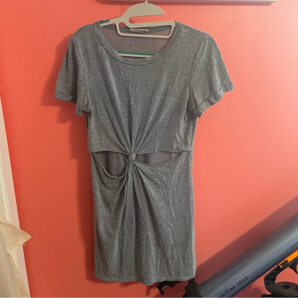 Knotted t shirt dress